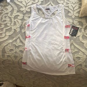 White bolle tank top with tie dye detailing